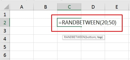Função RANDBETWEEN no Excel