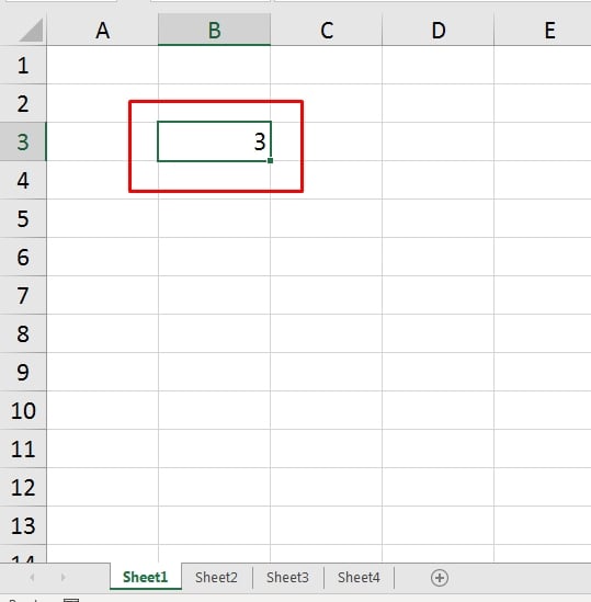 Função SHEET no Excel, terceira aba