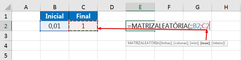 Porcentagem Aleatória no Excel, max