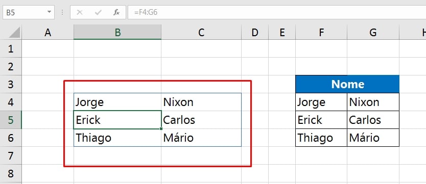 Despejar no Excel 365, despejo de matriz