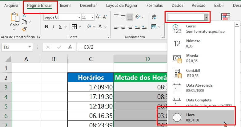 Horas no Excel, formatação em horas