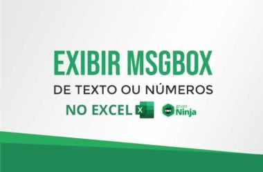 Como Exibir MSGBOX de Texto ou Números no Excel
