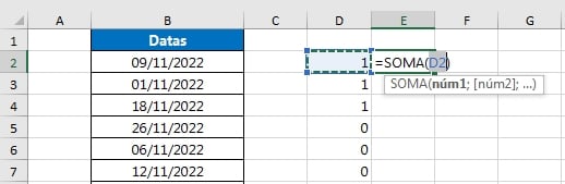 Contar Dias Úteis no Excel, teclas de atalho