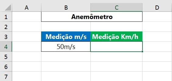 Converter ms Para Kmh, medição