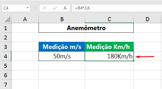 Como Converter m/s Para Km/h no Excel