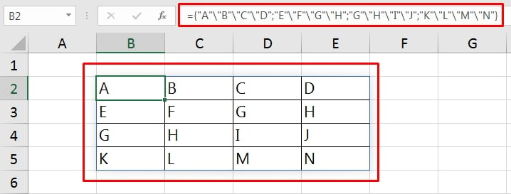 Criar Matrizes de Dados, resultado da matriz com o alfabeto
