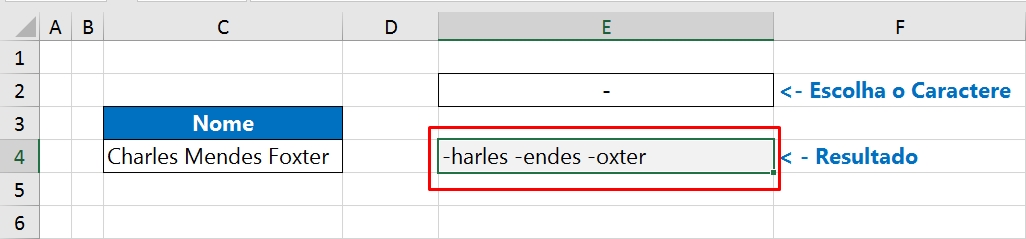 Substituir os Primeiros Caracteres de Cada Palavra no Excel 365