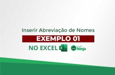 Como Inserir Abreviação de Nomes no Excel (Exemplo 01)