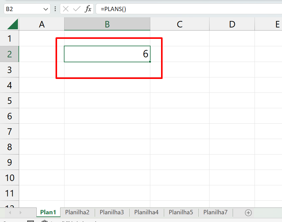 Número de Guias no Excel, resultado 2