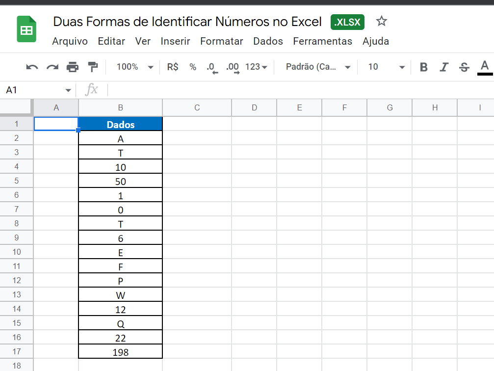 Excel no Planilhas Google, resultado