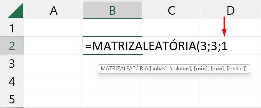 Números Aleatórios no Excel, sintaxe min
