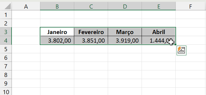 Replicar Gráficos no Excel, seleção de dados