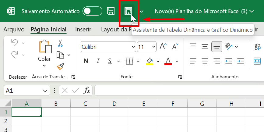 Faixa de Opções no Excel, ferramentas
