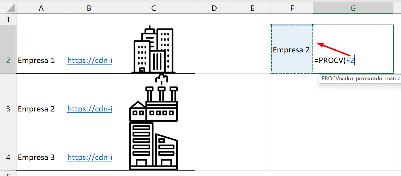 Função IMAGEM no Excel, nome procurado