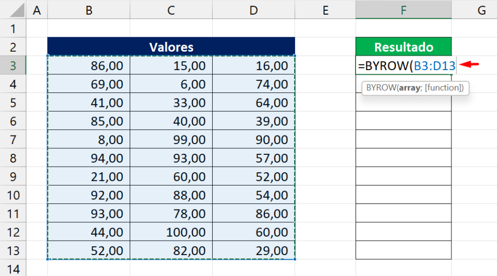 Como Usar a Função BYROW no Excel Ninja do Excel