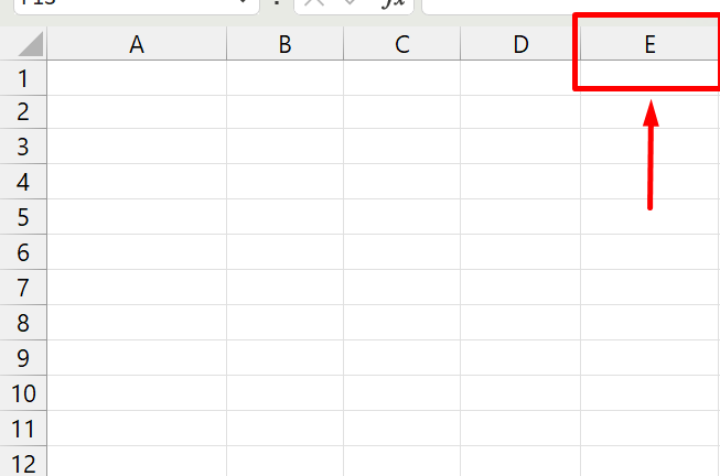Linhas e Colunas no Excel, coluna intersecção
