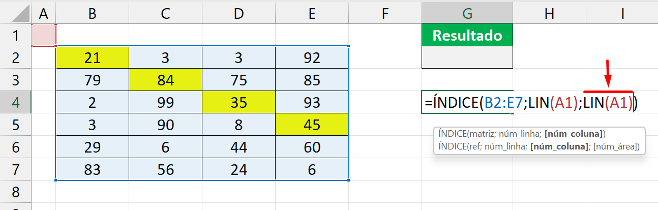 Soma Diagonal no Excel, colunas