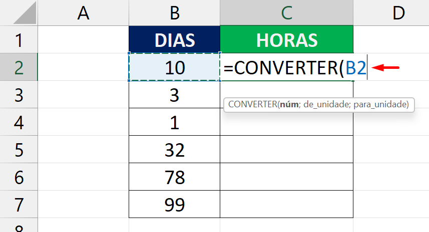 Converter Dias Para Horas no Excel, converter