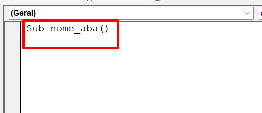 Copiar o Nome da Aba com VBA, inicialização