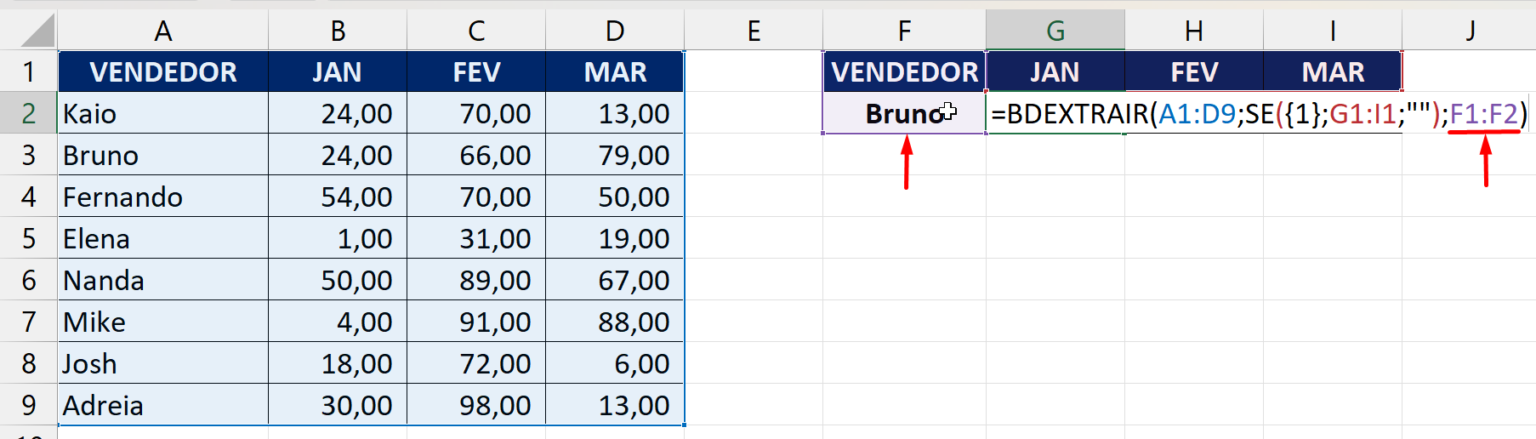 Função BDEXTRAIR No Excel: Aprenda Como Usar! - Ninja Do Excel