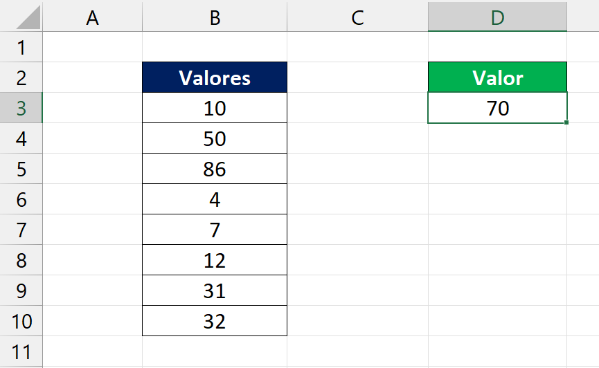 Valor Procurado no Excel