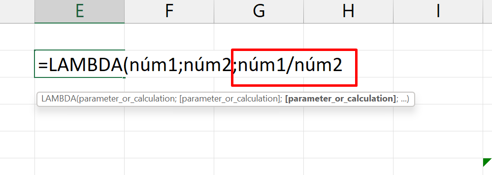 Criar Funções para o Excel, divisão
