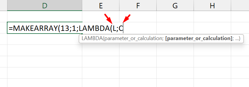 Percorrer Linhas ou Colunas no Excel, lambda