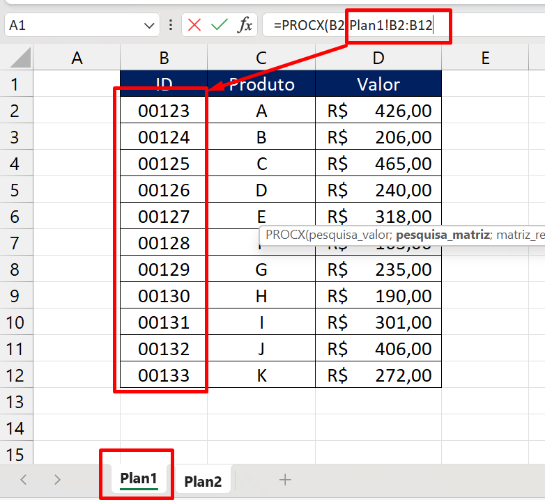 Comparar Duas Planilhas no Excel, pesquisa matriz