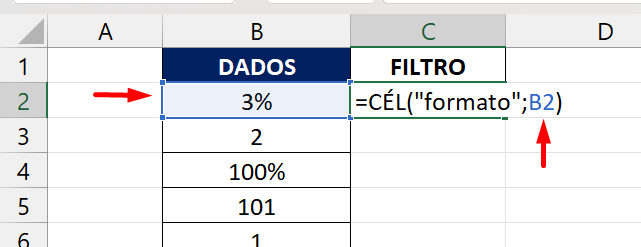 Números em Porcentagem no Excel 365, célula