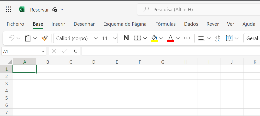 Usar o Excel Online, arquivo aberto