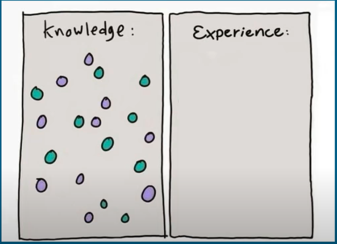 Conhecimento vs Experiência, pontos de conhecimento