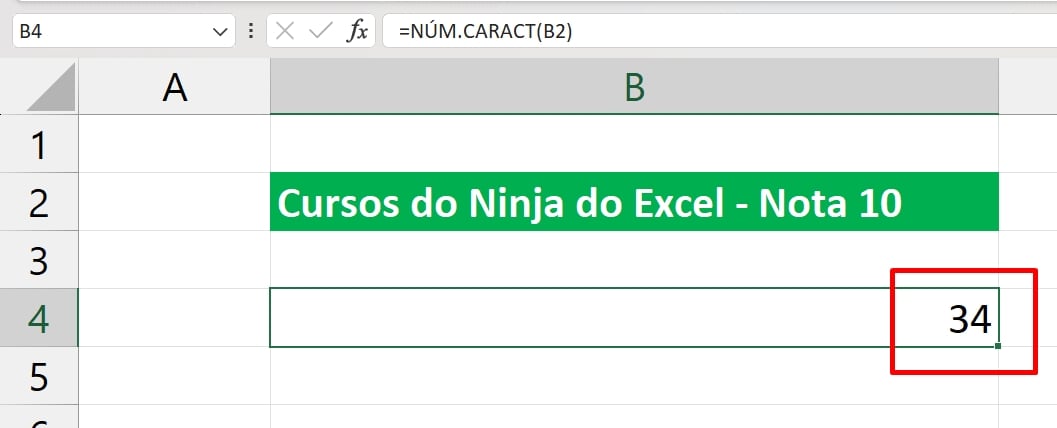 Contar Células Preenchidas, resultado núm.caract