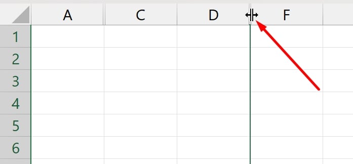 Desocultar Colunas no Excel, reexibir