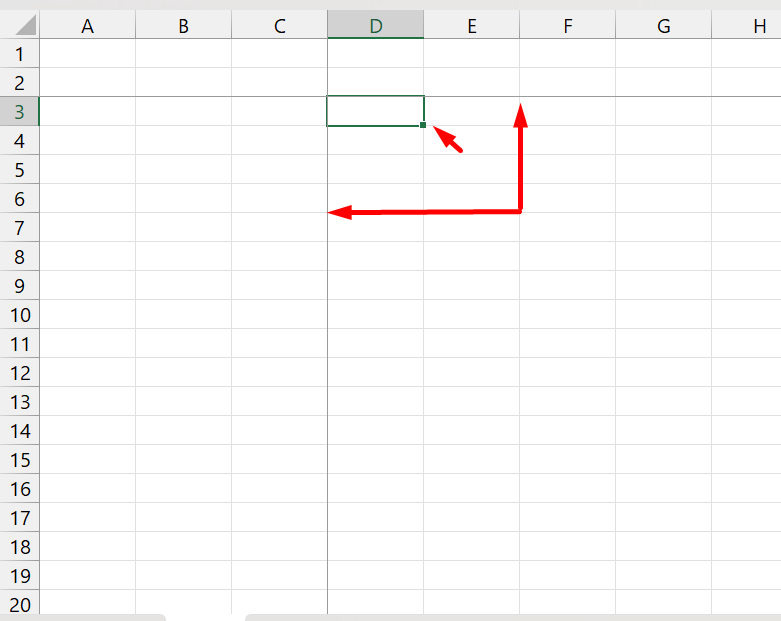 Fixar uma Coluna no Excel, primeira opção