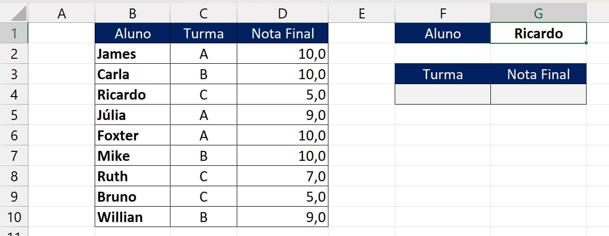 Função VLOOKUP