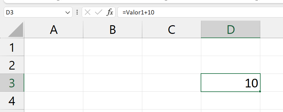 Inserir Variável no Excel, resultado soma