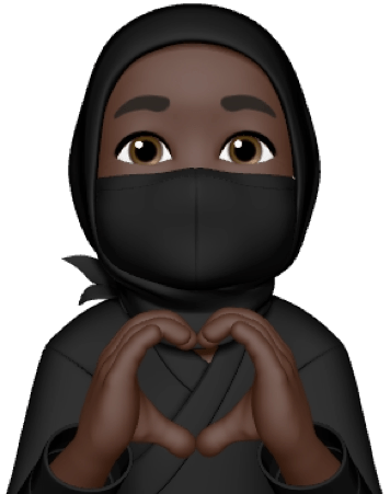 ícone ninja coração na mão