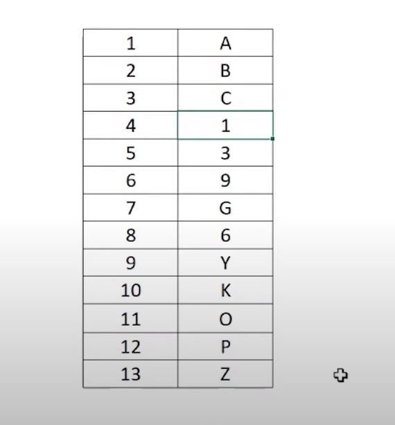 Códigos Aleatórios no Excel, colunas de códigos