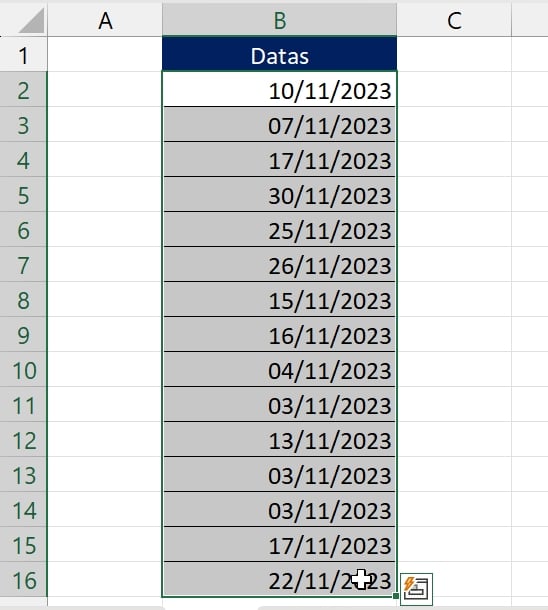 Datas Personalizados no Excel