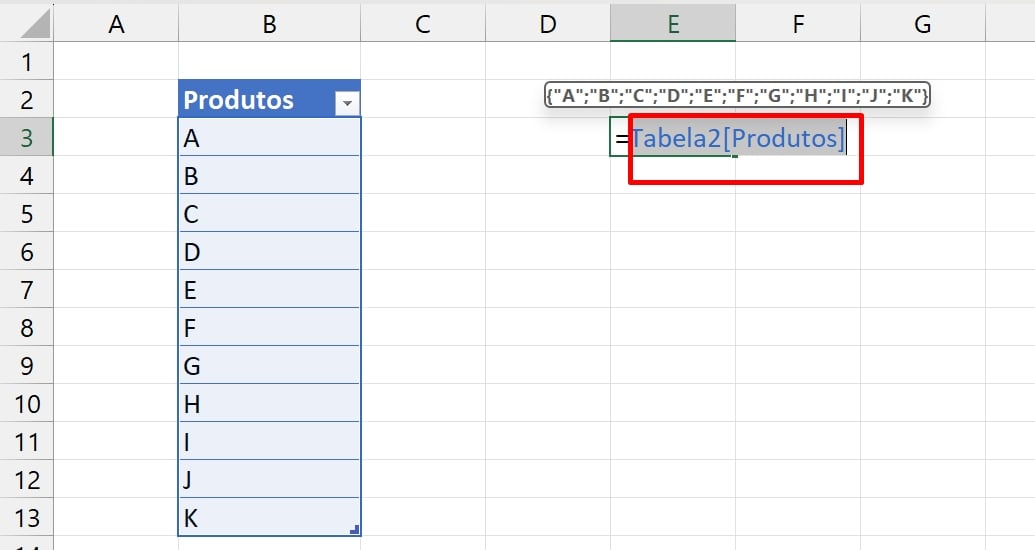 Lista Suspensa no Excel, copiar