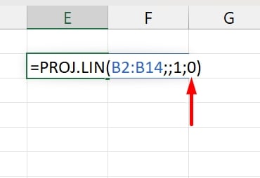 Tendência Linear no Excel, zero