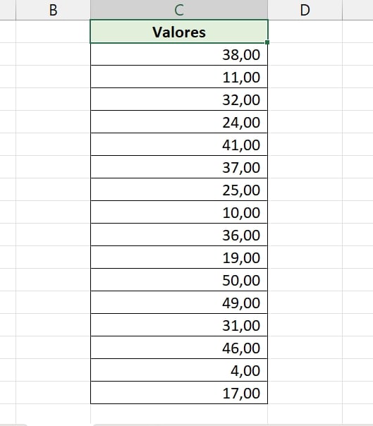 Classificar Valores no Excel 365