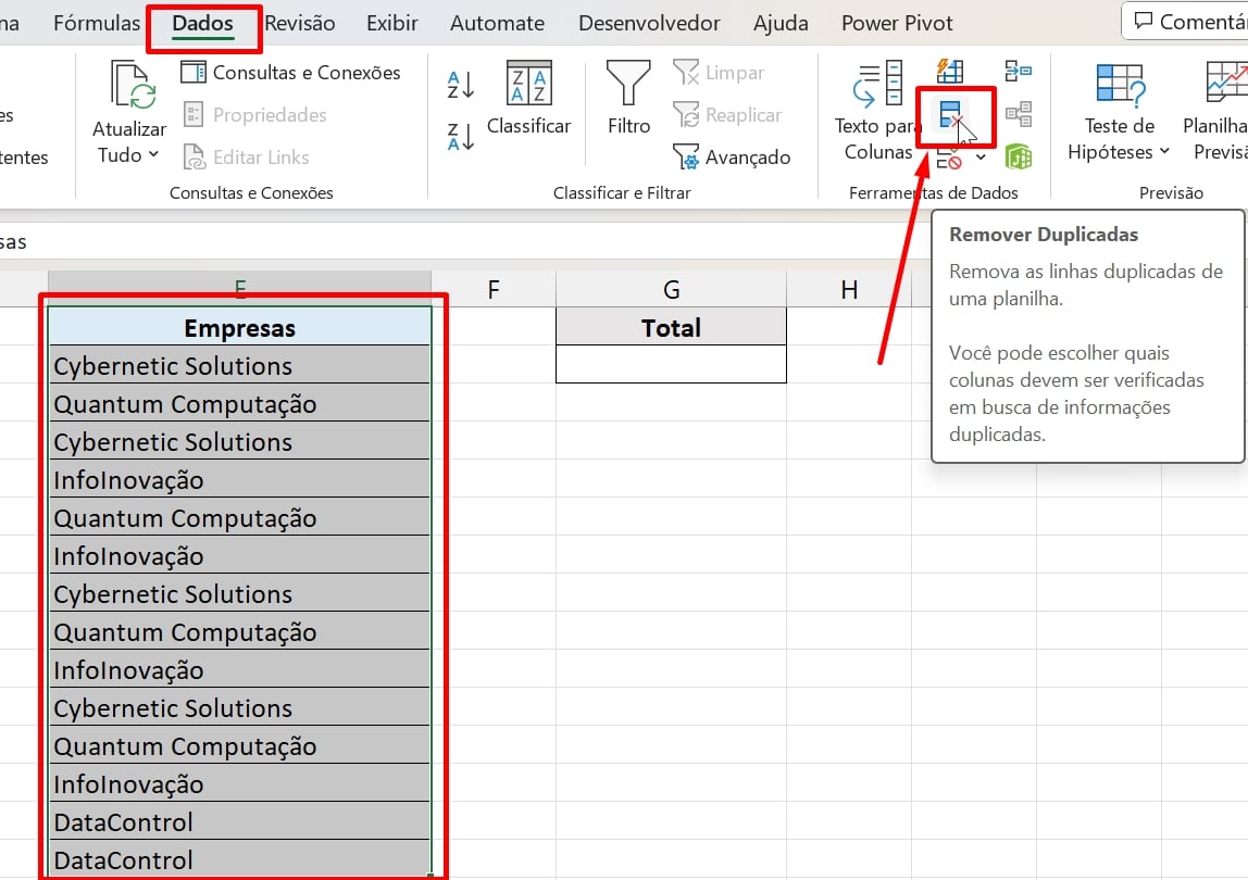 Contar Sem Repetição no Excel, remover duplicadas