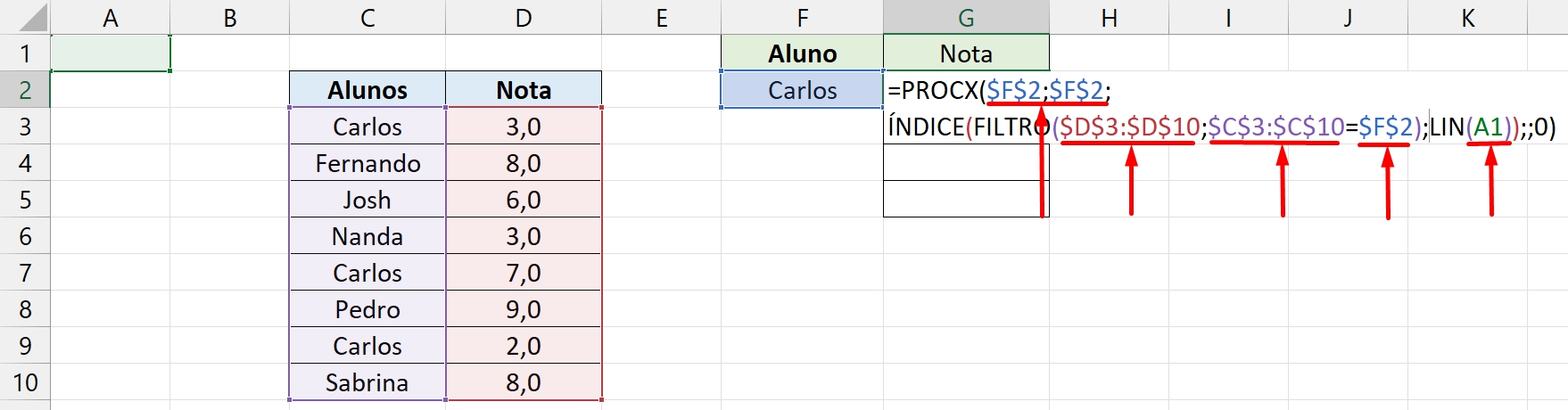 Dados Repetidos no Excel, intervalos