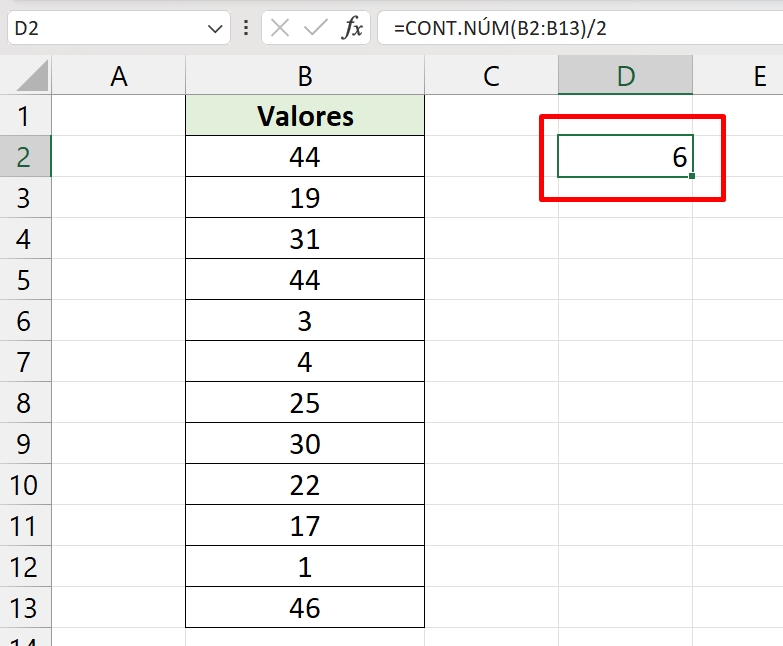 Função TETO.MAT, resultado cont.núm