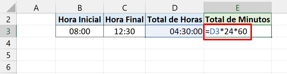Intervalo de Horas no Excel, multiplicação