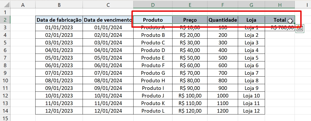 Pincel de Formatação no Excel, cole