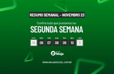 Resumo Semanal: Segunda Semana de Novembro de 2023