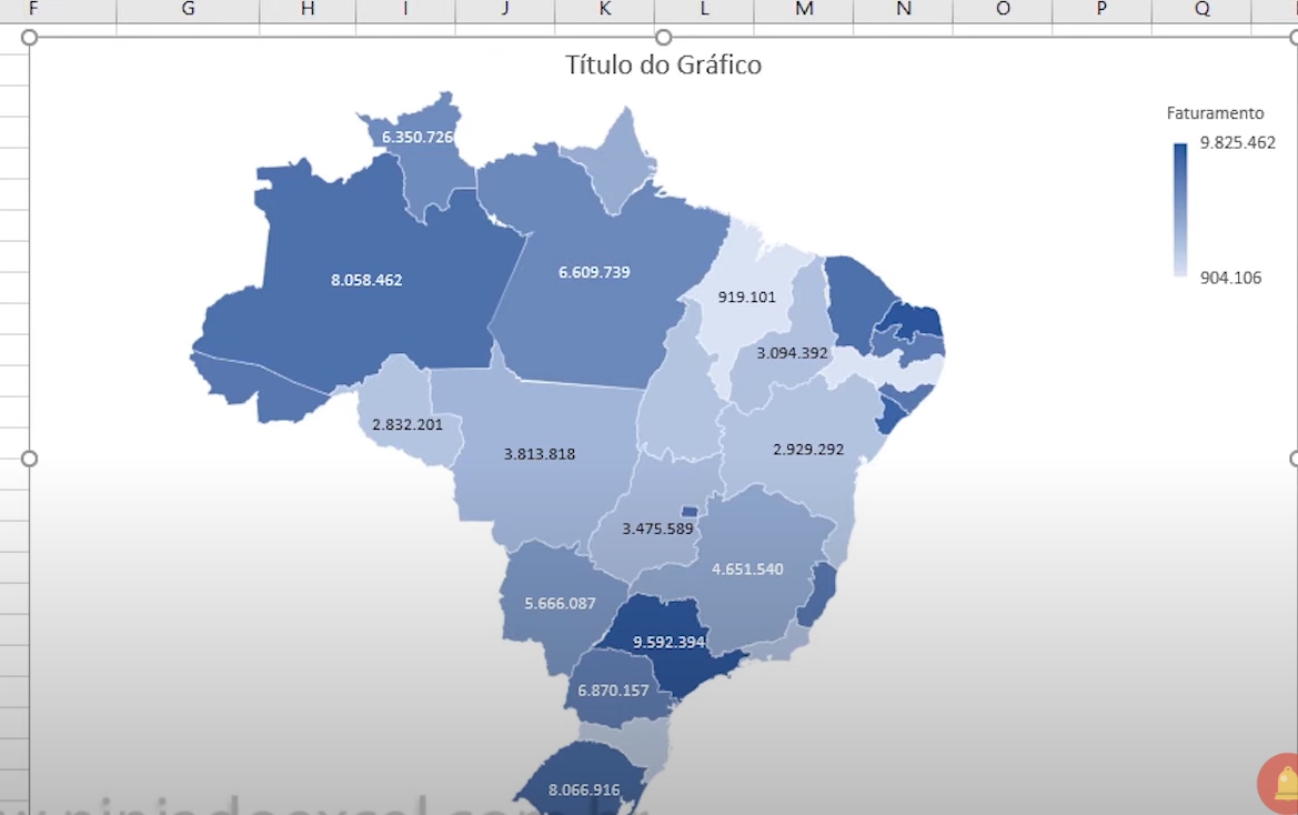 Gráfico de Mapa, resultado mapa