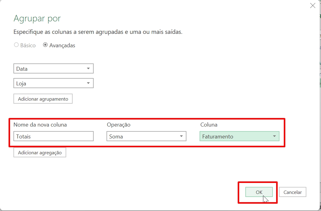 Tabela Dinâmica no Excel, operação